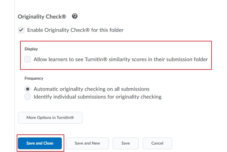 UnTick to allow students to view their originality reports