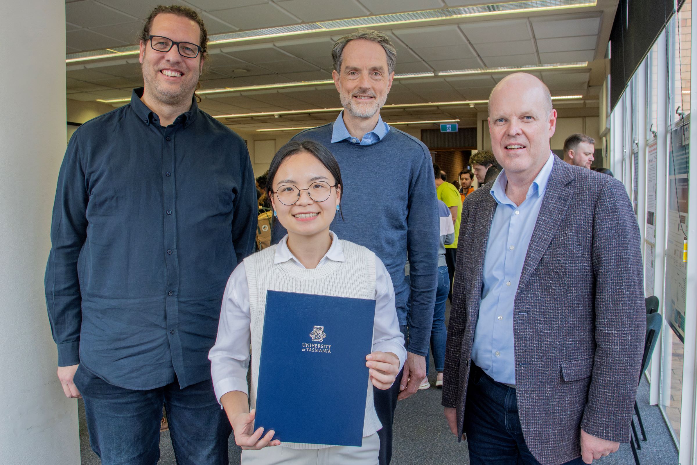Picture of Jiaying with Thomas Rodemann, Rufus Black and Ashley Townsend