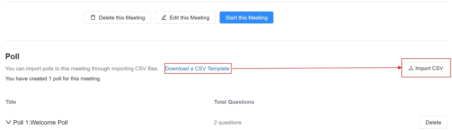 Upload a csv file