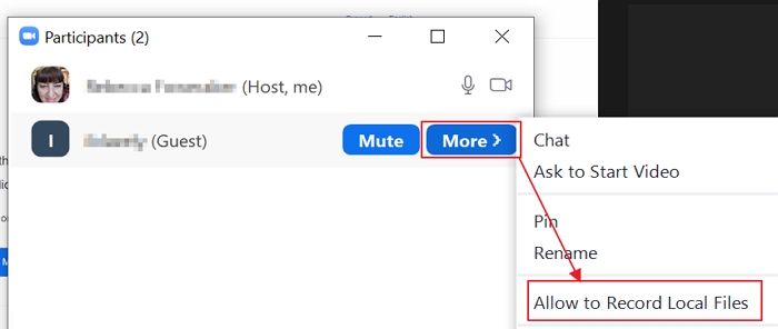 Allow to record