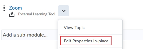 Edit Properties in place