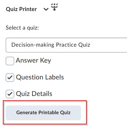 Generate quiz