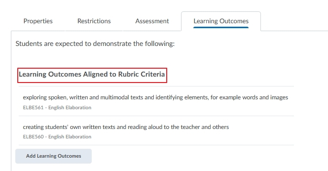Learning Outcomes associated with an attached rubric to the discussion topic